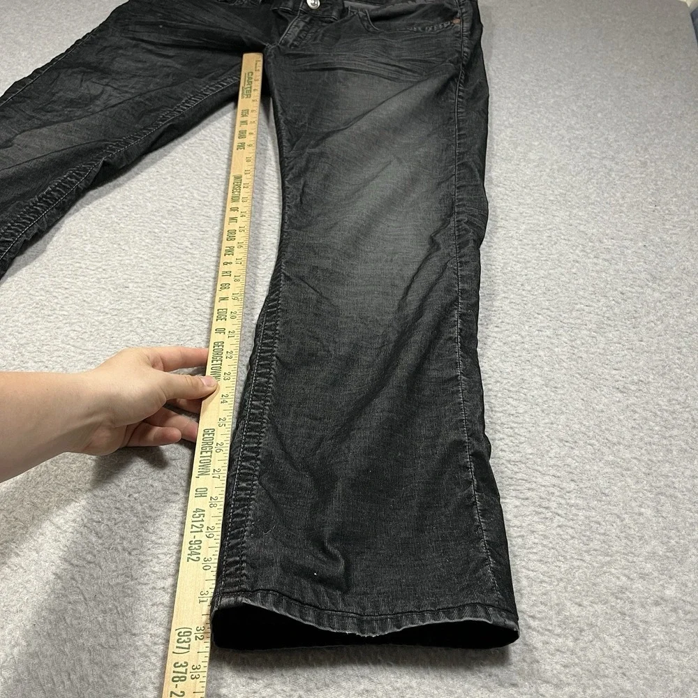 True Religion Pants Mens 38x32 Black Ricky Corduroy Cotton Blend Dark Y2K Stretc